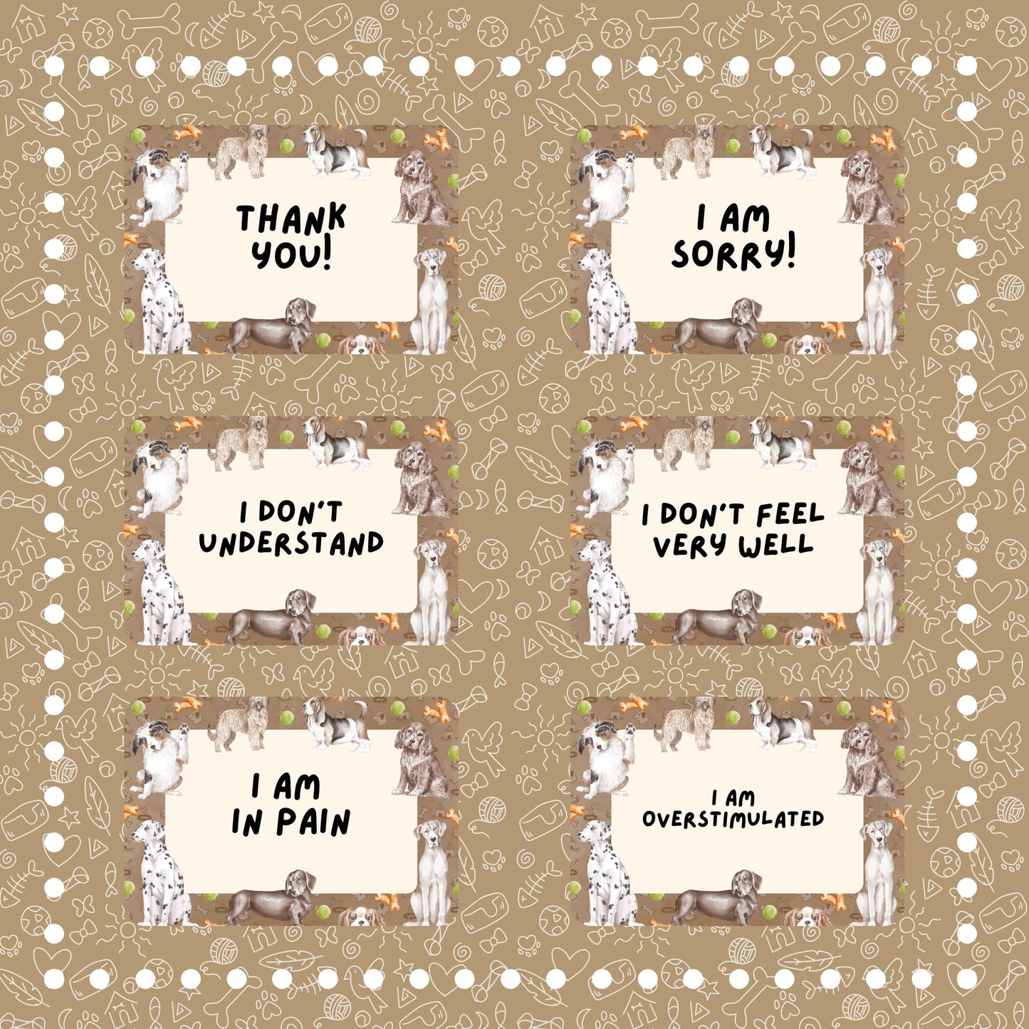Dogs Communication Cards
