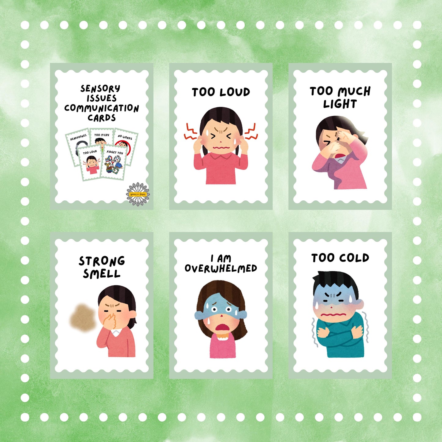 Sensory Issues Communication Cards