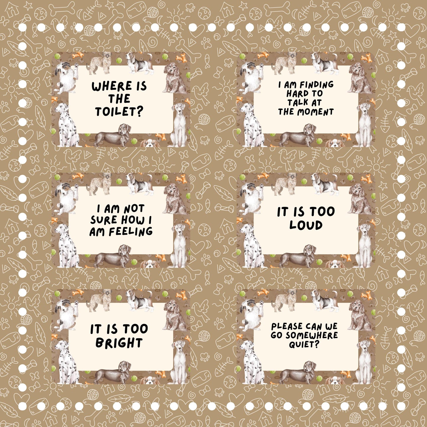 Dogs Communication Cards
