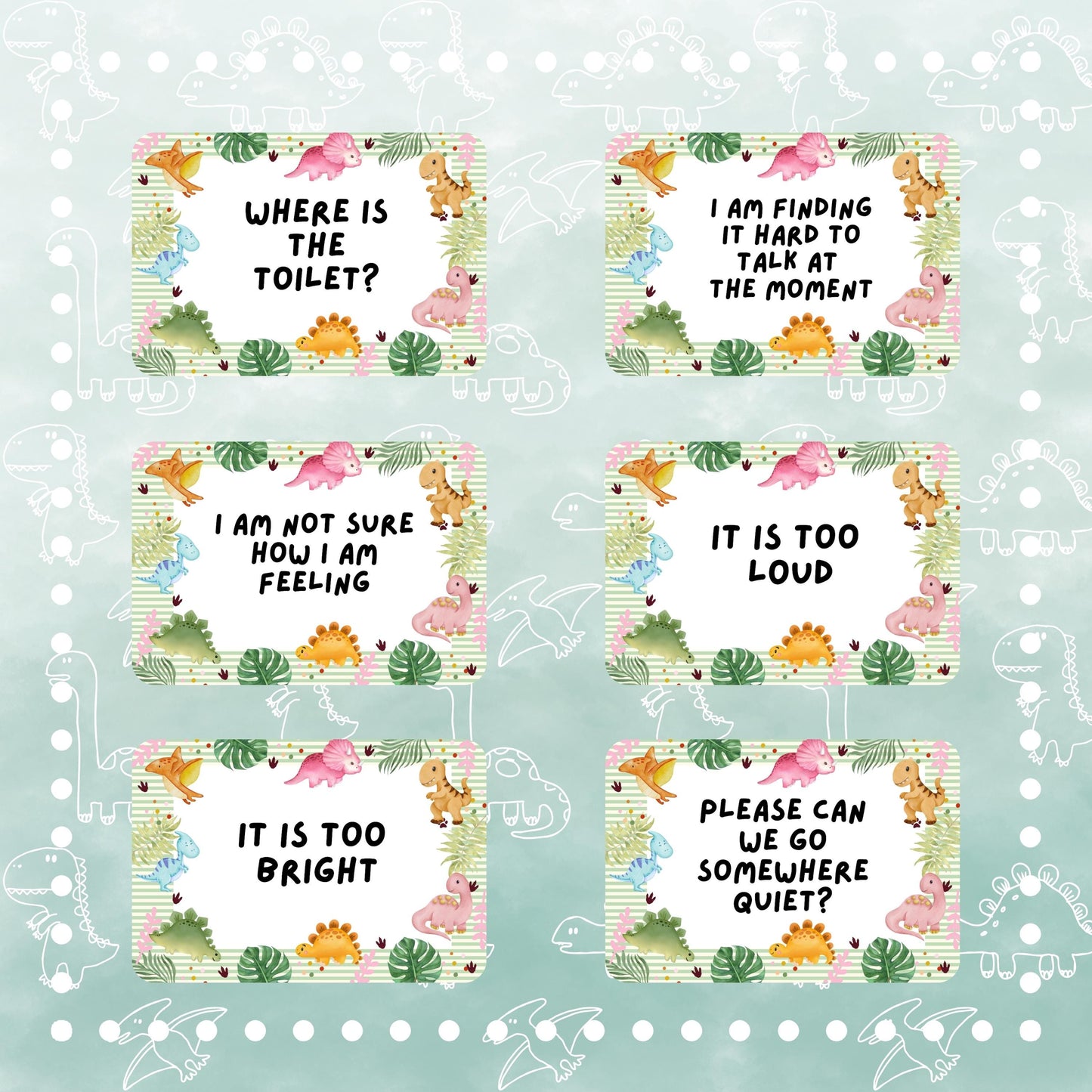 Dinosaur Communication Cards