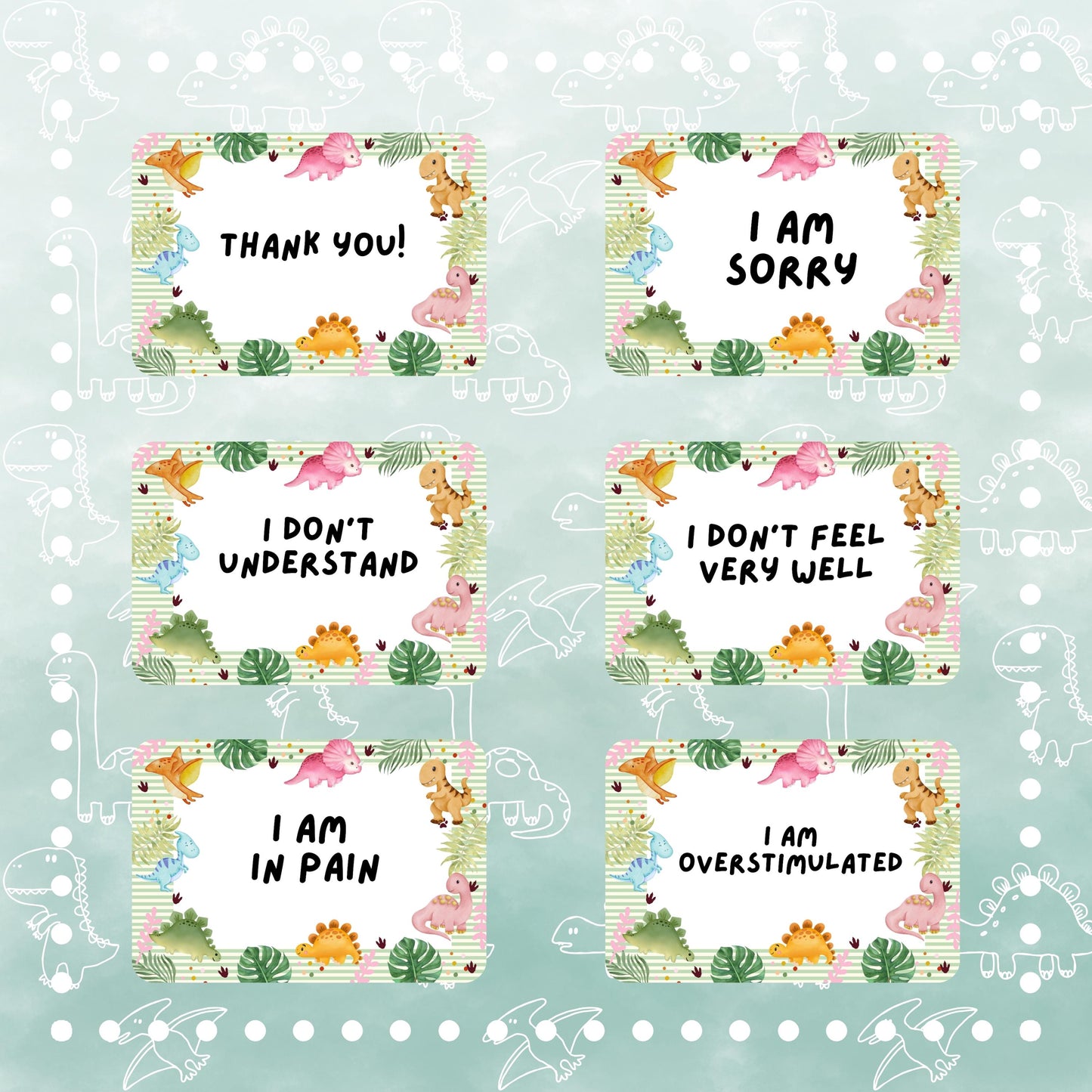 Dinosaur Communication Cards