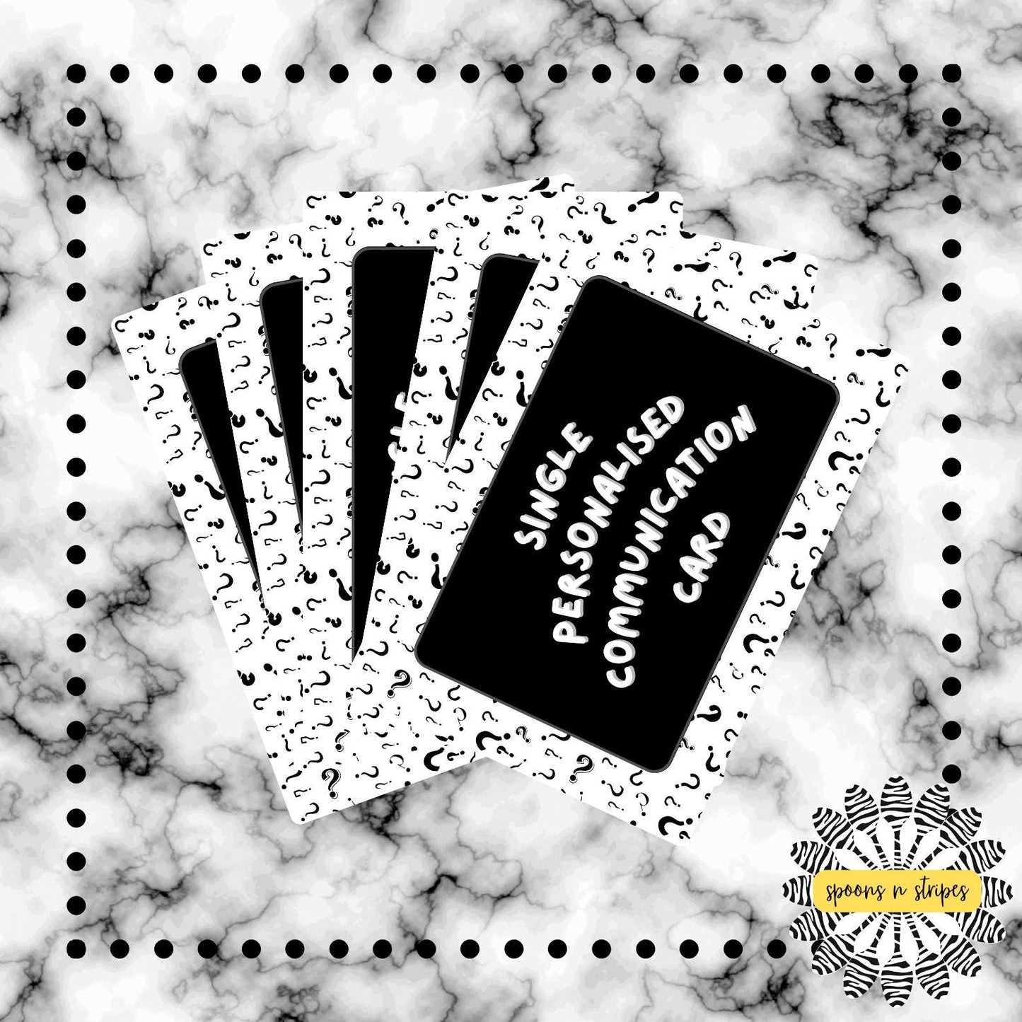 Single Personalised Communication Card