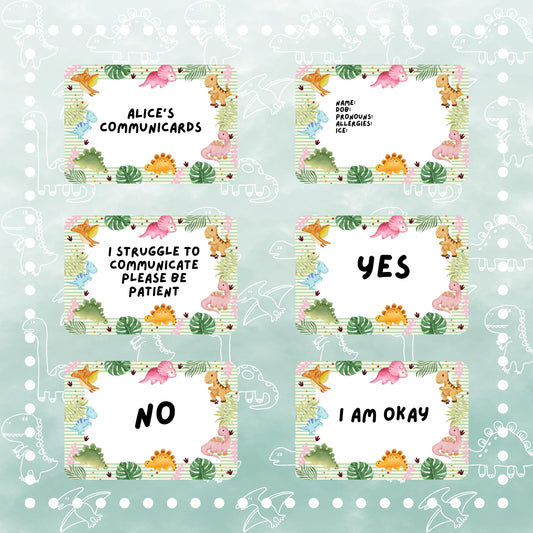 Dinosaur Communication Cards