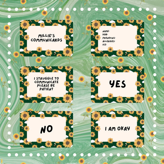 Sunflower Communication Cards