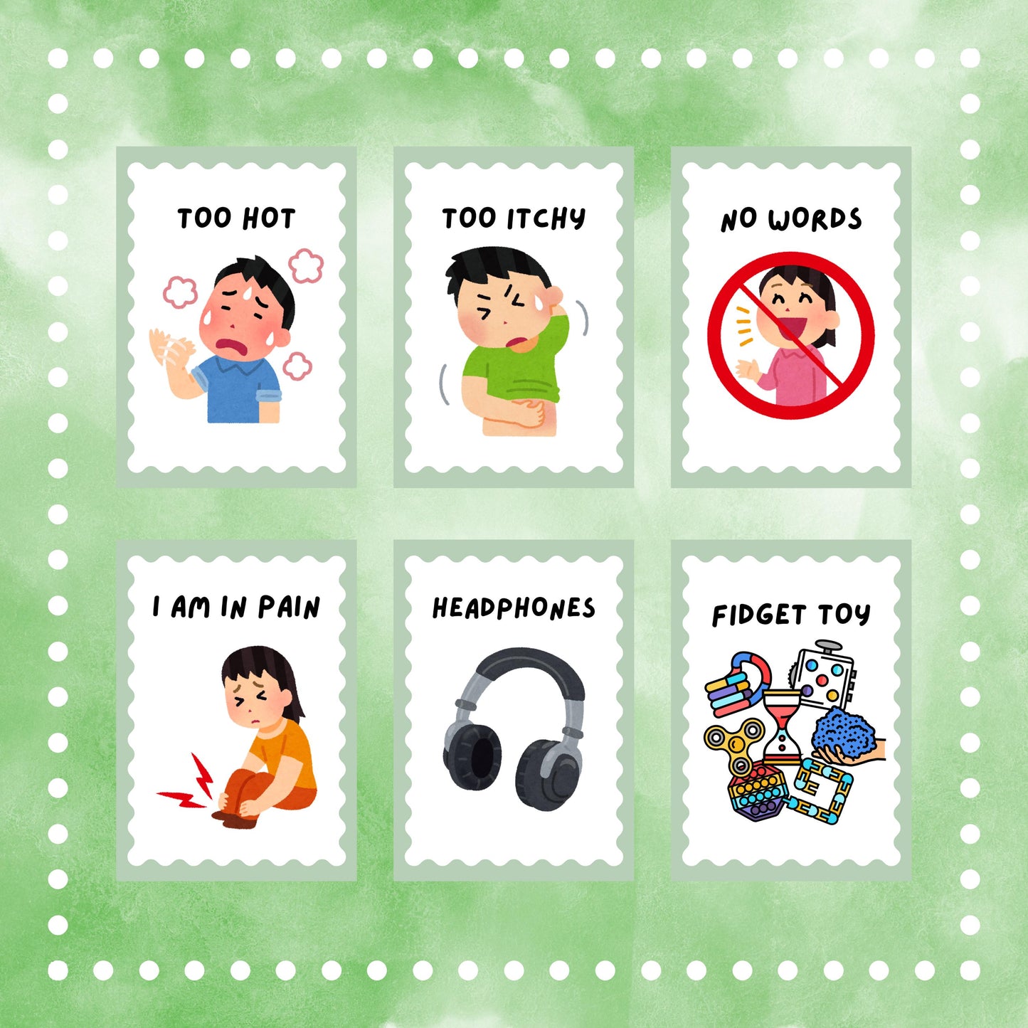 Sensory Issues Communication Cards