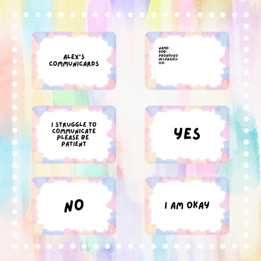 Watercolour Communication Cards
